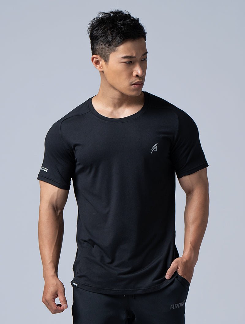 NAP™ - Pure親膚機能合身拉克蘭袖上衣 (黑) - AROAK 機能健身服飾 | 專為健人打造