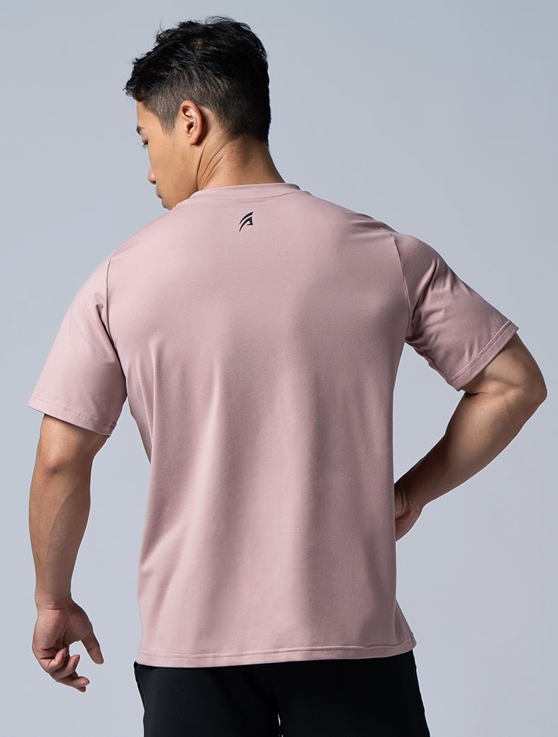 NAP™ - Pure 親膚機能寬鬆短袖上衣 (藕粉) - AROAK 機能健身服飾 | 專為健人打造