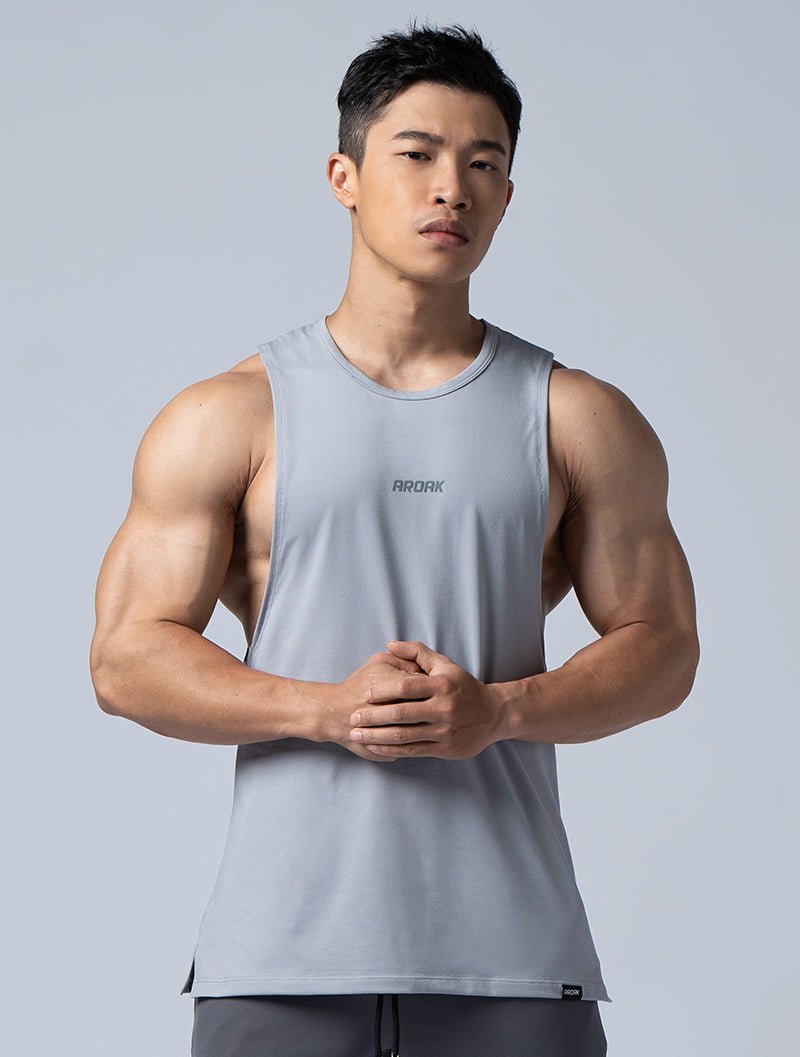 NAP™ - Pure親膚機能平口背心 (淺灰) - AROAK 機能健身服飾 | 專為健人打造