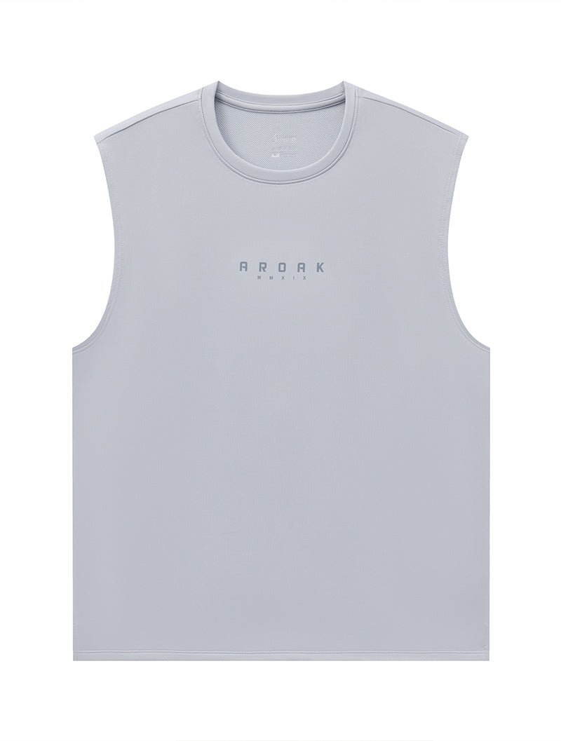 ONE - WAY™ 單向導濕寬肩訓練背心 (淺灰) - AROAK 機能健身服飾 | 專為健人打造