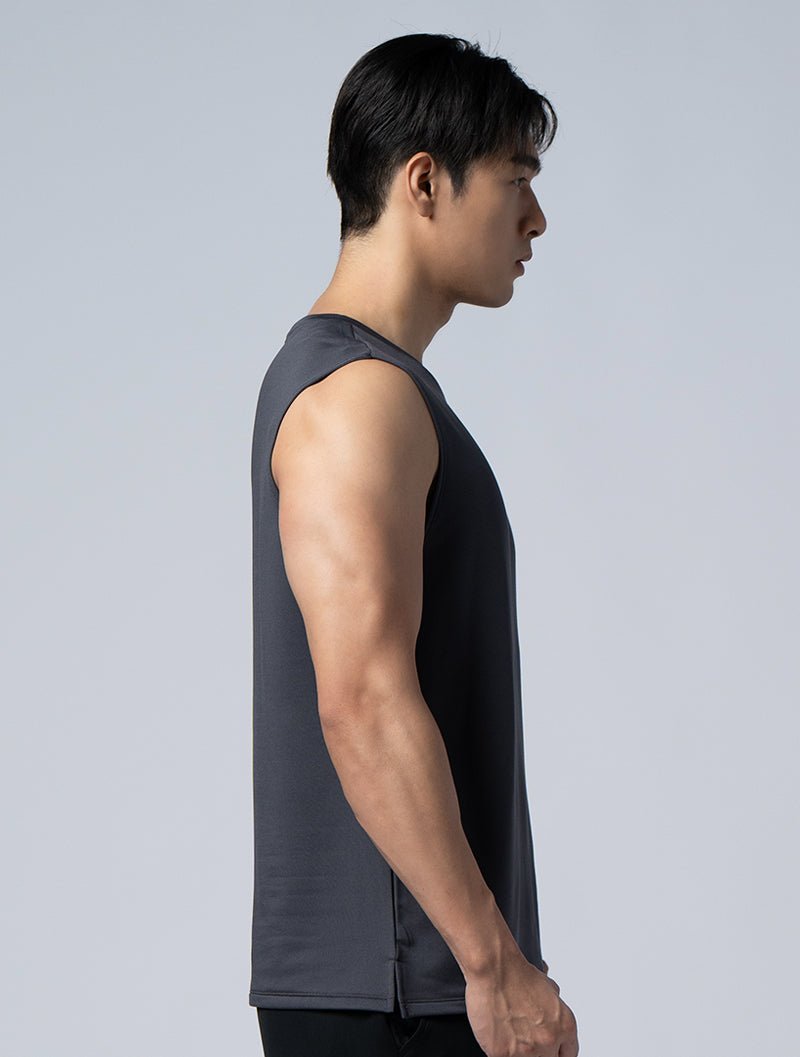 ONE - WAY™ 單向導濕寬肩訓練背心 (鐵灰) - AROAK 機能健身服飾 | 專為健人打造