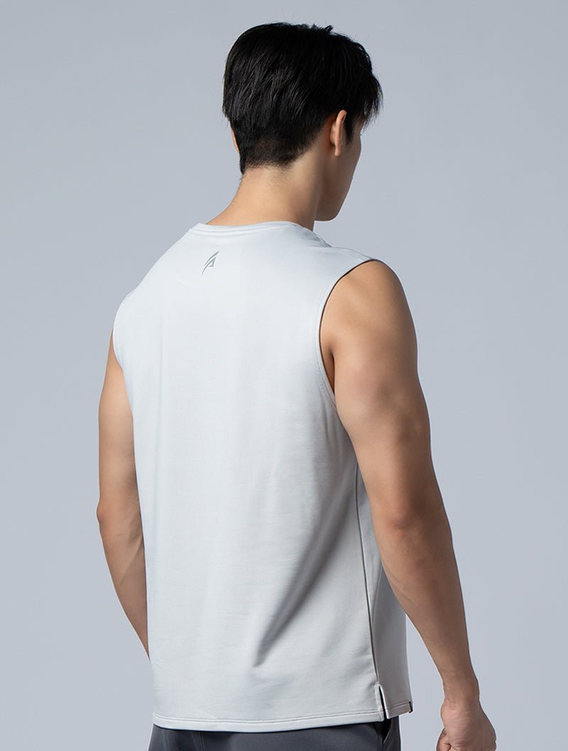 ONE - WAY™ 單向導濕寬肩訓練背心 (淺灰) - AROAK 機能健身服飾 | 專為健人打造