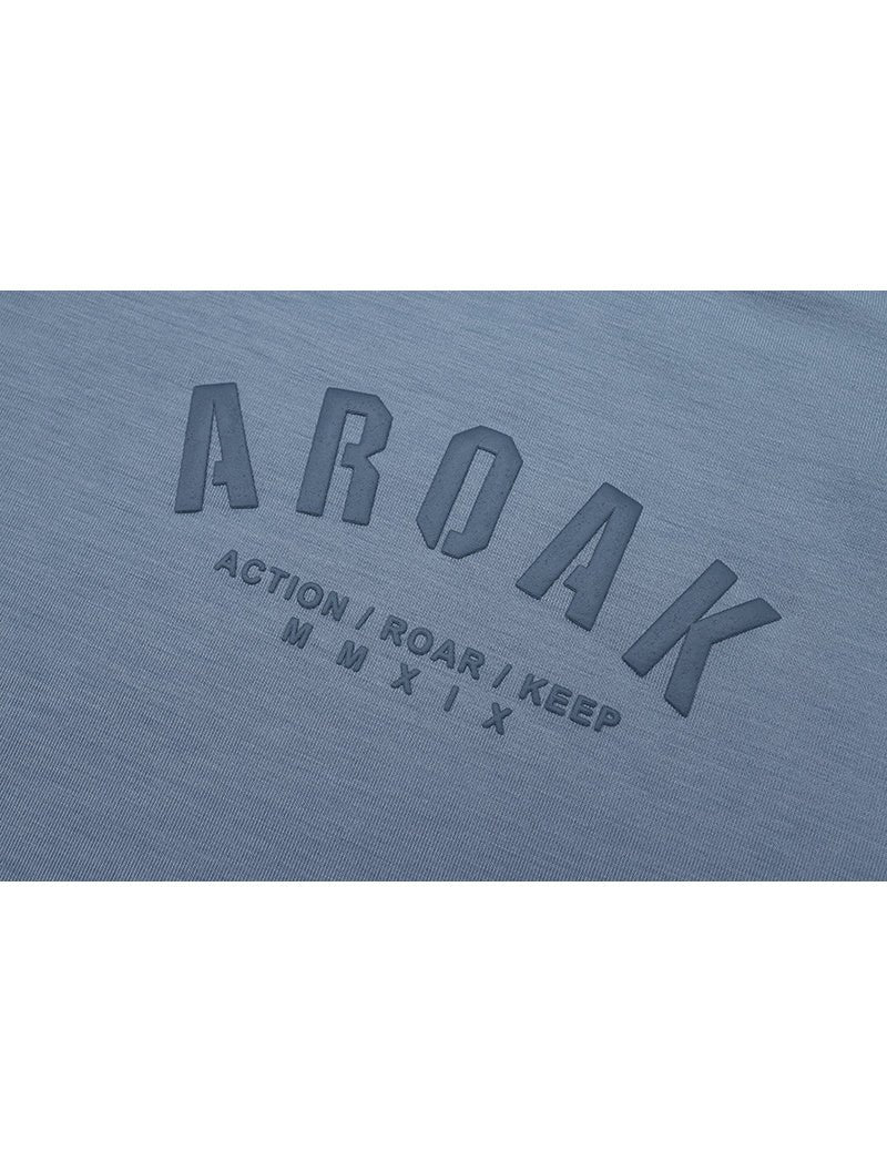 SIRO™ - AP 發泡OVERSIZED機能SIRO短袖上衣 (灰藍) - AROAK 機能健身服飾 | 專為健人打造