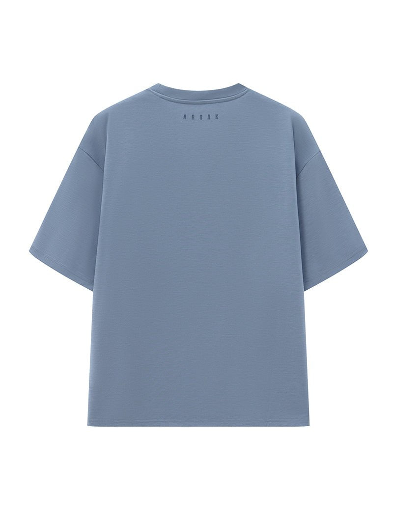 SIRO™ - AP 發泡OVERSIZED機能SIRO短袖上衣 (灰藍) - AROAK 機能健身服飾 | 專為健人打造