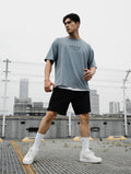 SIRO™ - AP 發泡OVERSIZED機能SIRO短袖上衣 (灰藍) - AROAK 機能健身服飾 | 專為健人打造