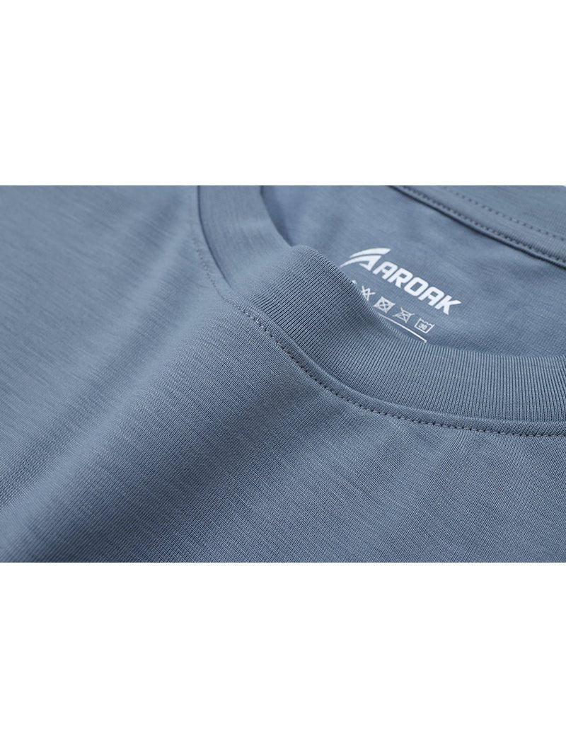 SIRO™ - AP 發泡OVERSIZED機能SIRO短袖上衣 (灰藍) - AROAK 機能健身服飾 | 專為健人打造