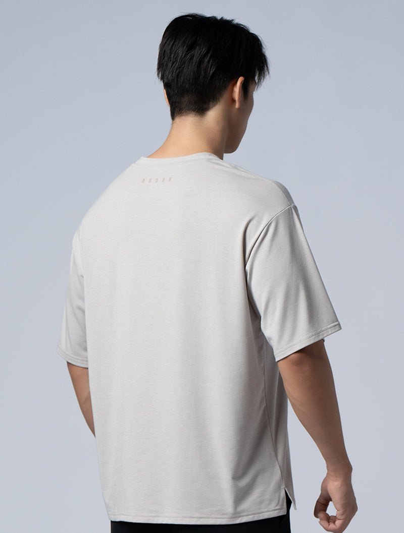 SIRO™ - AP 發泡OVERSIZED機能SIRO短袖上衣 (卡其) - AROAK 機能健身服飾 | 專為健人打造