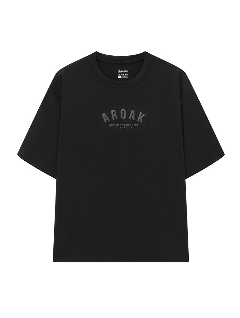 SIRO™ - AP 發泡OVERSIZED機能SIRO短袖上衣 (黑) - AROAK 機能健身服飾 | 專為健人打造