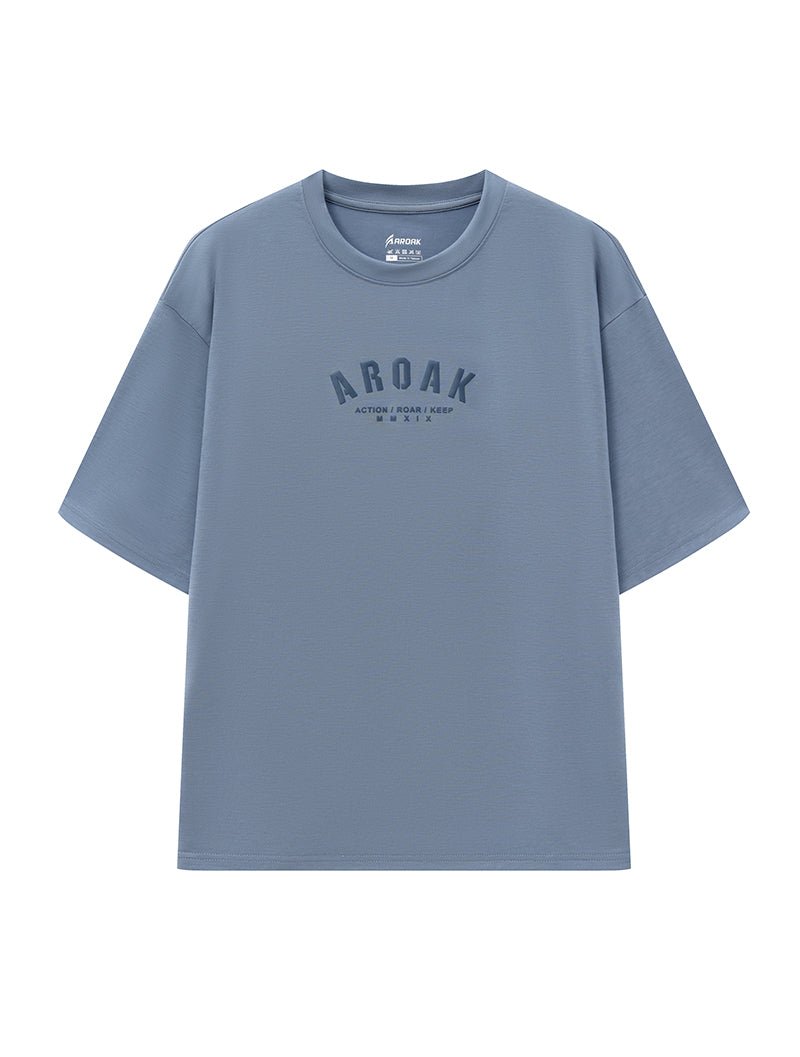 SIRO™ - AP 發泡OVERSIZED機能SIRO短袖上衣 (灰藍) - AROAK 機能健身服飾 | 專為健人打造