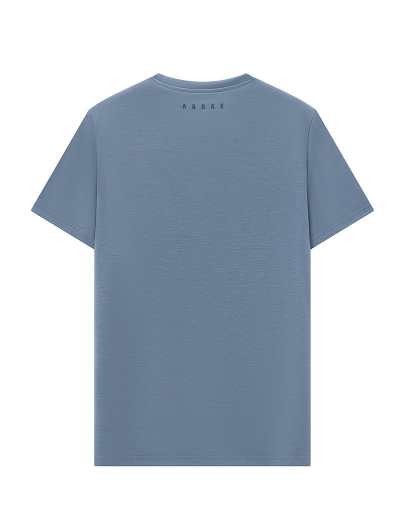 SIRO™ - AP 發泡機能SIRO短袖上衣 (灰藍) - AROAK 機能健身服飾 | 專為健人打造