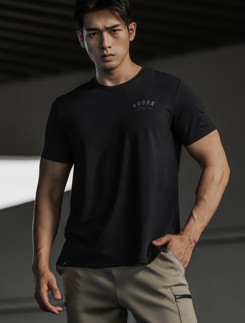 SIRO™ - AP 發泡機能SIRO短袖上衣 (灰藍) - AROAK 機能健身服飾 | 專為健人打造
