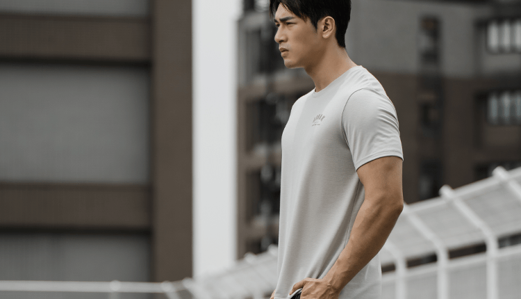 SIRO™ - AP 發泡機能SIRO短袖上衣 (灰藍) - AROAK 機能健身服飾 | 專為健人打造