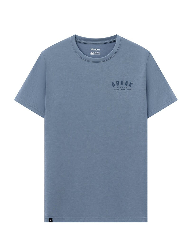 SIRO™ - AP 發泡機能SIRO短袖上衣 (灰藍) - AROAK 機能健身服飾 | 專為健人打造