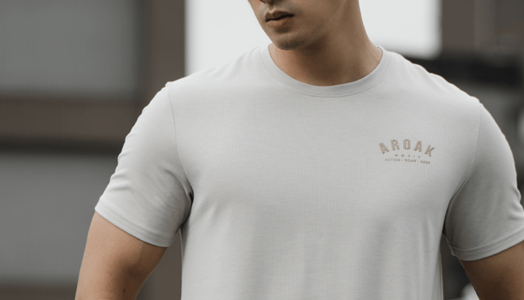 SIRO™ - AP 發泡機能SIRO短袖上衣 (灰藍) - AROAK 機能健身服飾 | 專為健人打造