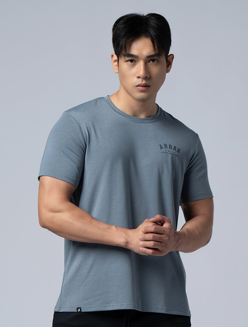 SIRO™ - AP 發泡機能SIRO短袖上衣 (灰藍) - AROAK 機能健身服飾 | 專為健人打造