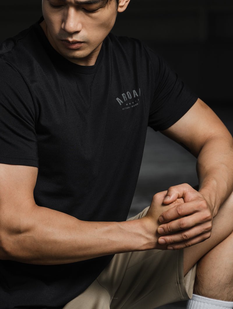 SIRO™ - AP 發泡機能SIRO短袖上衣 (灰藍) - AROAK 機能健身服飾 | 專為健人打造