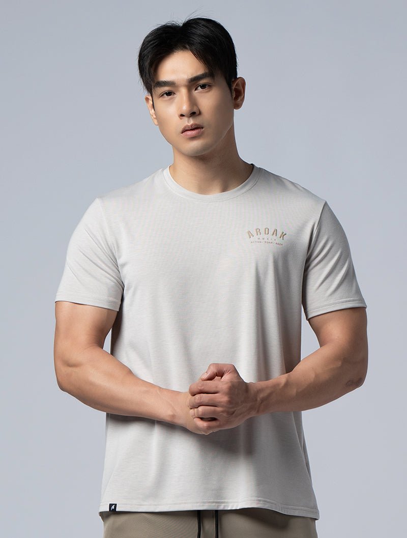 SIRO™ - AP 發泡機能SIRO短袖上衣 (卡其) - AROAK 機能健身服飾 | 專為健人打造