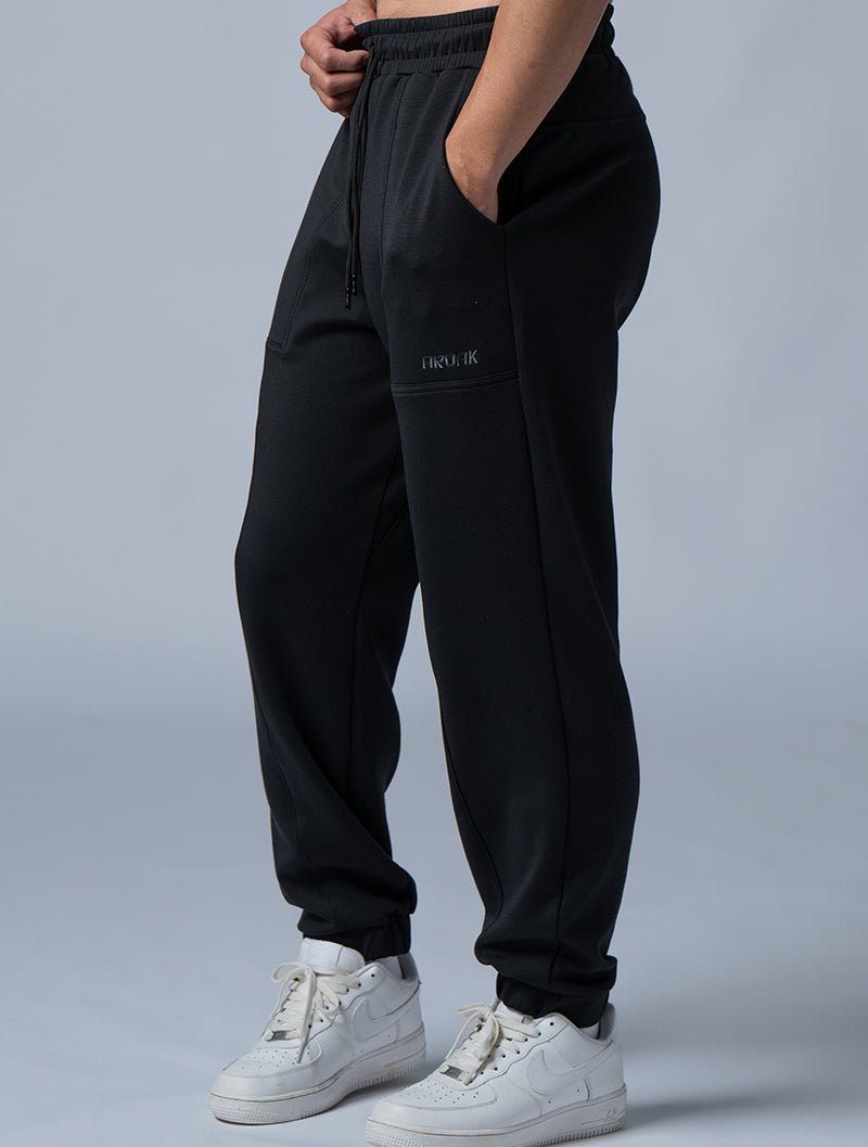SIRO™ - Dual 休閒束口長褲 (黑) - AROAK 機能健身服飾 | 專為健人打造