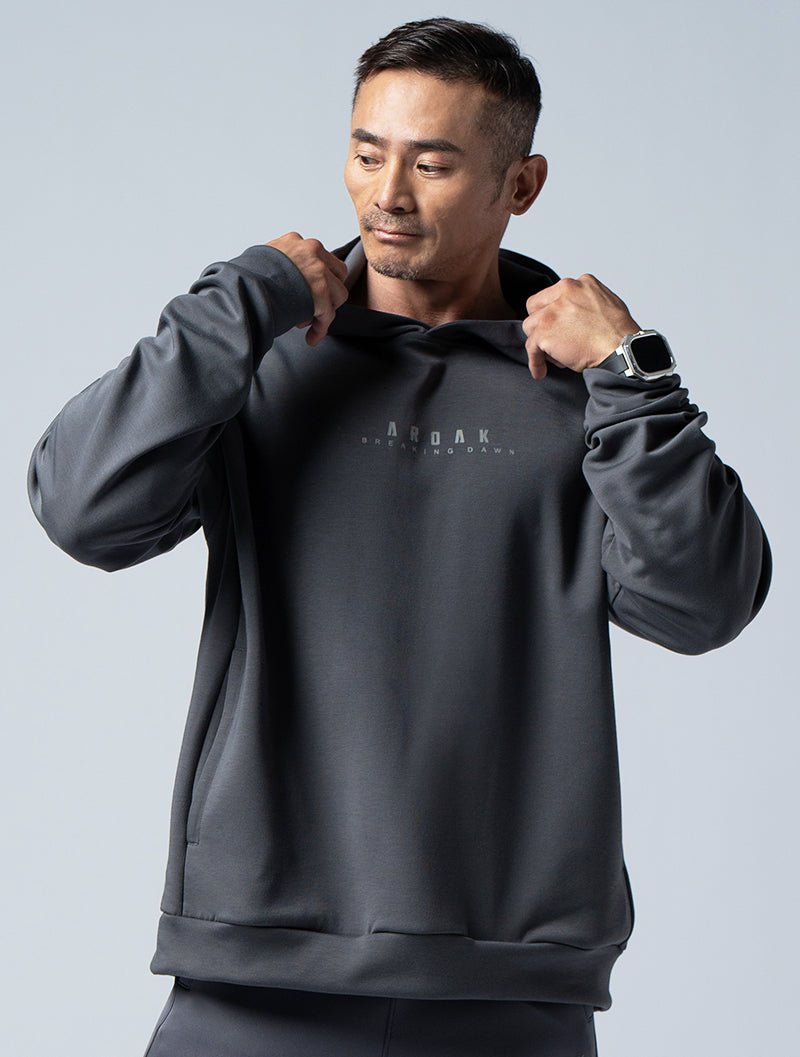 SIRO™ - Dual 曙光戰士連帽上衣 (深灰) - AROAK 機能健身服飾 | 專為健人打造