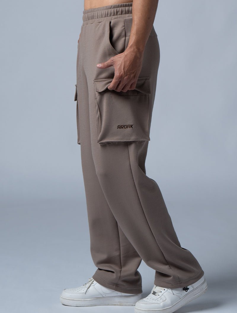 SIRO™ - Dual 休閒多口袋工裝長褲 (棕卡其) - AROAK 機能健身服飾 | 專為健人打造