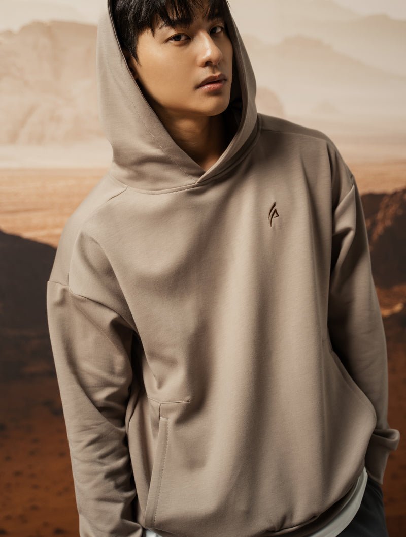 SIRO™ - Dual 剪接寬版連帽上衣 (墨綠) - AROAK 機能健身服飾 | 專為健人打造