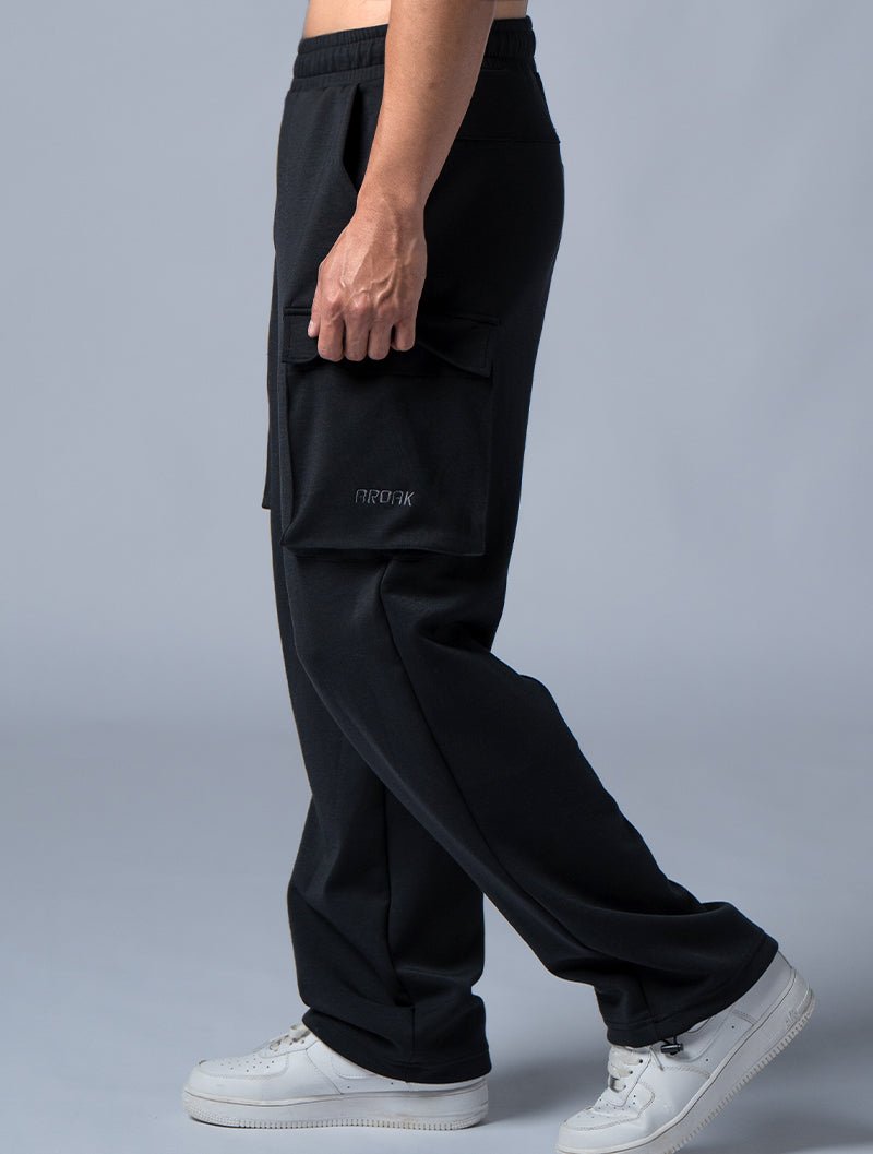 SIRO™ - Dual 休閒多口袋工裝長褲 (黑) - AROAK 機能健身服飾 | 專為健人打造