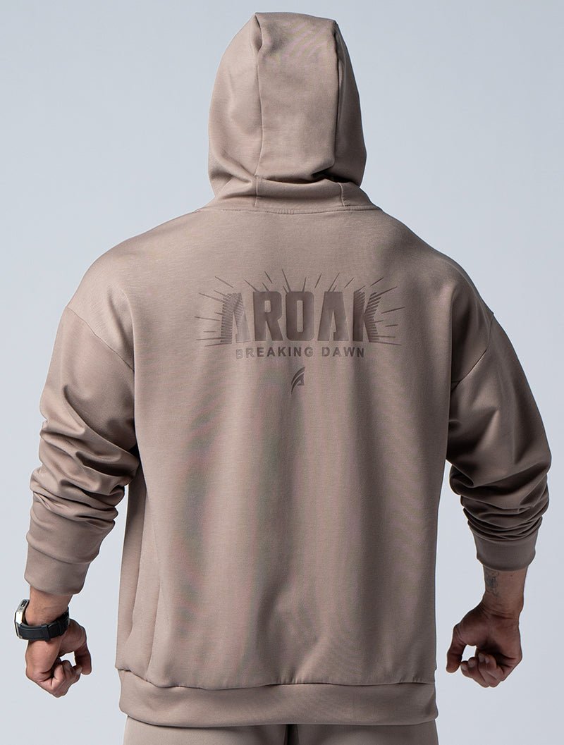 SIRO™ - Dual 曙光戰士連帽上衣 (棕卡其) - AROAK 機能健身服飾 | 專為健人打造