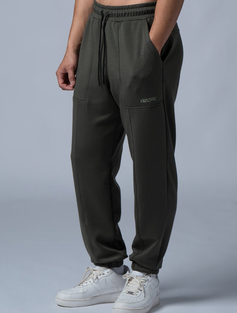 SIRO™ - Dual 休閒束口長褲 (墨綠) - AROAK 機能健身服飾 | 專為健人打造