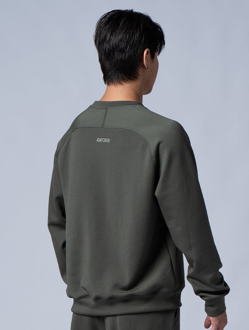 SIRO™ - Dual 拉克蘭袖休閒上衣 (墨綠) - AROAK 機能健身服飾 | 專為健人打造