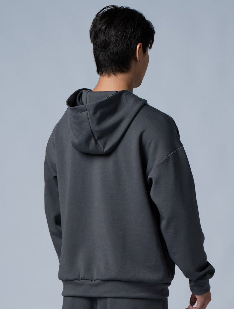 SIRO™ - Dual 剪接寬版連帽上衣 (深灰) - AROAK 機能健身服飾 | 專為健人打造