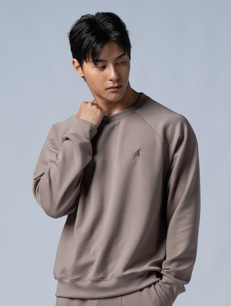 SIRO™ - Dual 拉克蘭袖休閒上衣 (棕卡其) - AROAK 機能健身服飾 | 專為健人打造