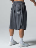 SIRO™ - Shield 爆裂紋七分短褲 (水泥灰) - AROAK 機能健身服飾 | 專為健人打造