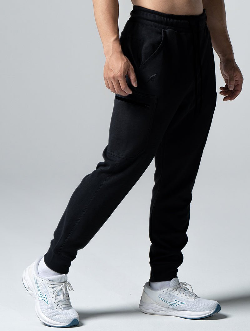 SIRO™ - Shield 休閒工裝束口褲 (黑) - AROAK 機能健身服飾 | 專為健人打造