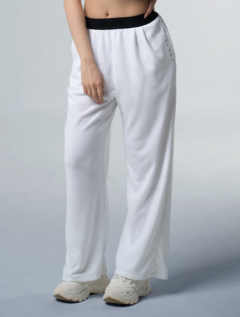 SIRO™ - Shield 直筒寬版休閒長褲 25 - 1 (白) - AROAK 機能健身服飾 | 專為健人打造