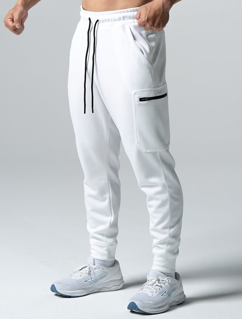 SIRO™ - Shield 休閒工裝束口褲 (白) - AROAK 機能健身服飾 | 專為健人打造