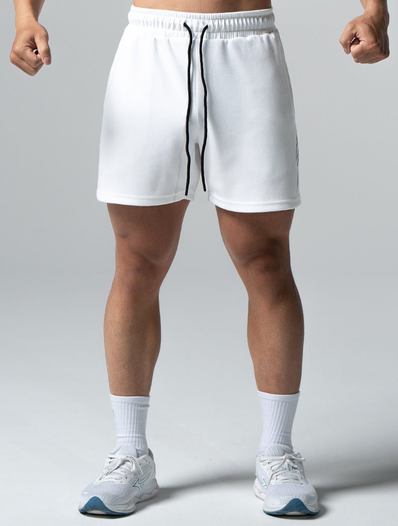 SIRO™ - Shield 休閒短褲 (白) - AROAK 機能健身服飾 | 專為健人打造