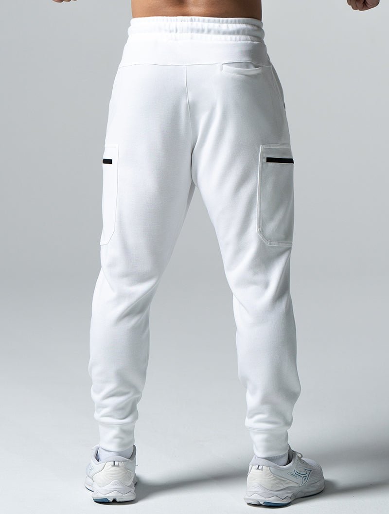 SIRO™ - Shield 休閒工裝束口褲 (白) - AROAK 機能健身服飾 | 專為健人打造