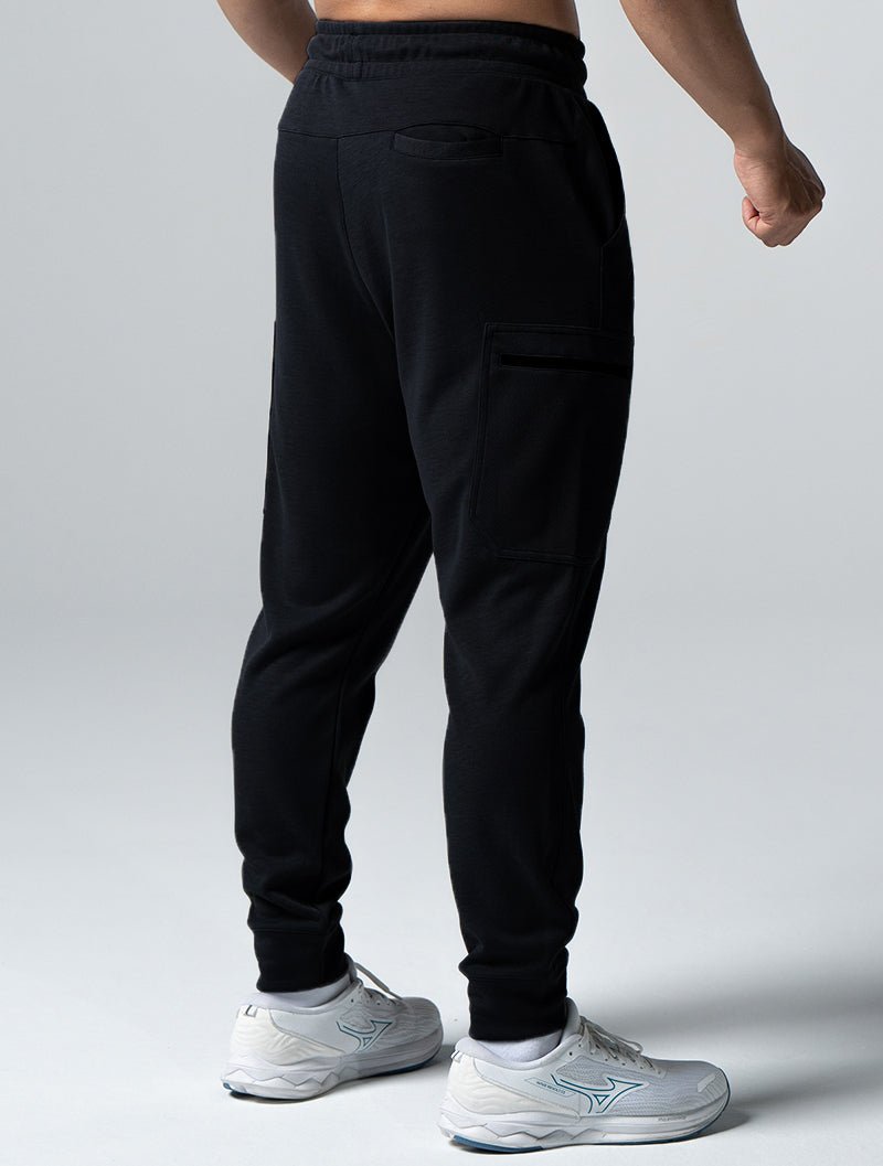 SIRO™ - Shield 休閒工裝束口褲 (黑) - AROAK 機能健身服飾 | 專為健人打造