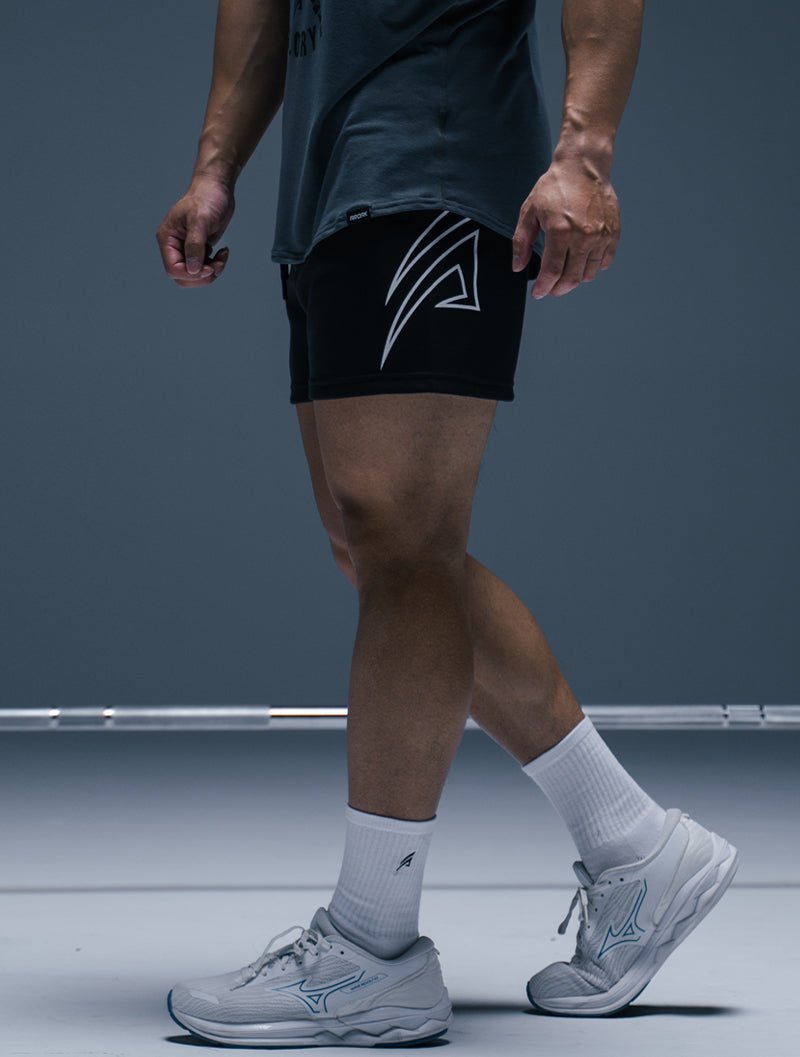 SIRO™ - Shield 休閒短褲 (黑) - AROAK 機能健身服飾 | 專為健人打造