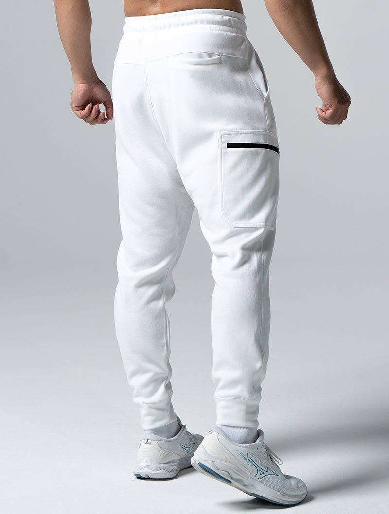 SIRO™ - Shield 休閒工裝束口褲 (白) - AROAK 機能健身服飾 | 專為健人打造