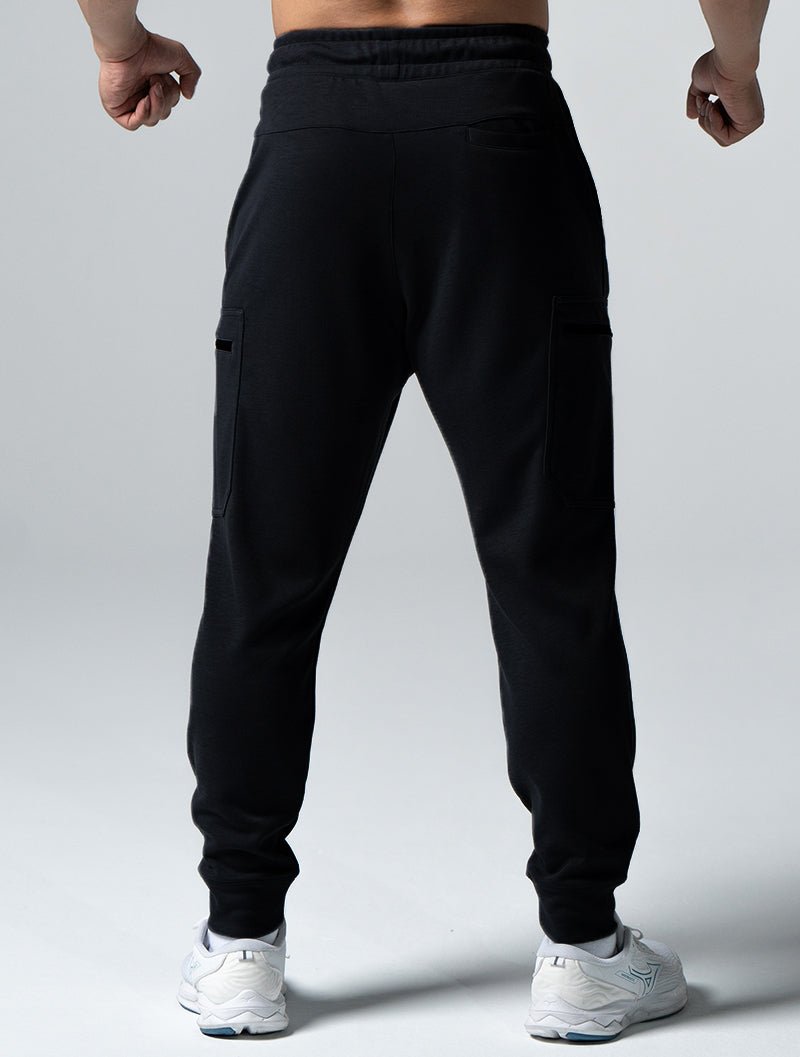 SIRO™ - Shield 休閒工裝束口褲 (黑) - AROAK 機能健身服飾 | 專為健人打造