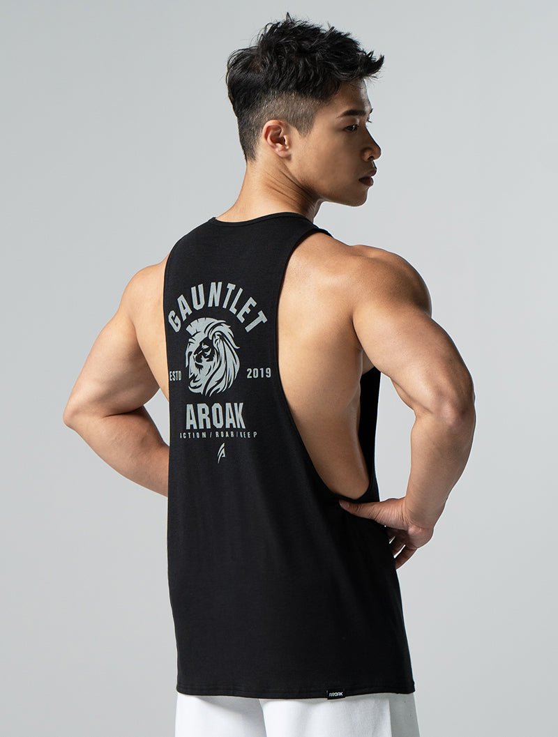TENCEL™ - SGL 戰獅之魂背心 (黑) - AROAK 機能健身服飾 | 專為健人打造