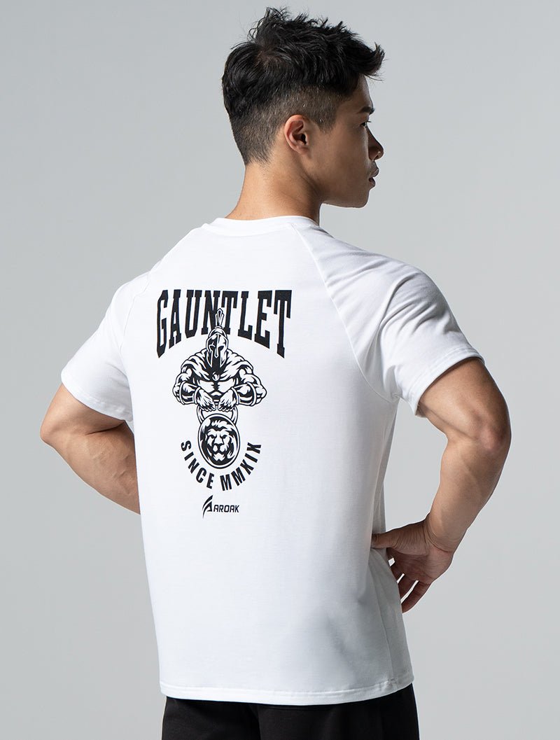 TENCEL™ - SGL 王者試煉拉克蘭袖上衣 (白) - AROAK 機能健身服飾 | 專為健人打造