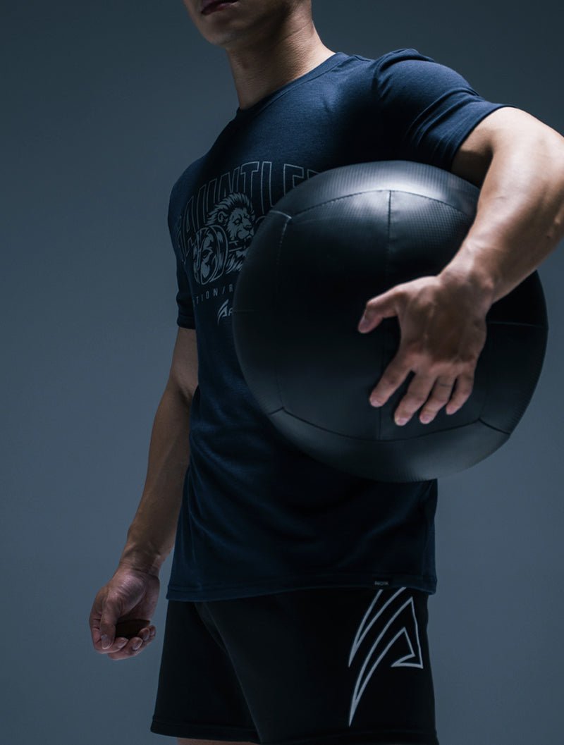 TENCEL™ - SGL 獅王覺醒短袖上衣 (黑) - AROAK 機能健身服飾 | 專為健人打造