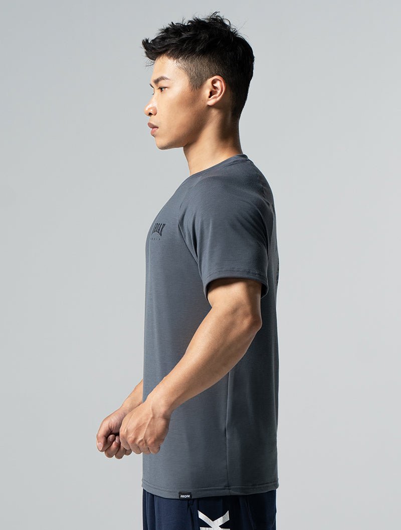 TENCEL™ - SGL 王者試煉拉克蘭袖上衣 (水泥灰) - AROAK 機能健身服飾 | 專為健人打造