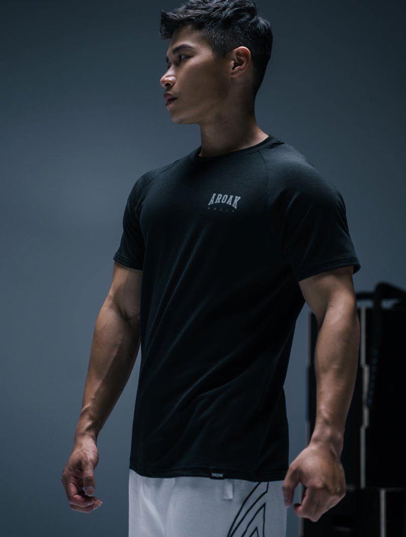 TENCEL™ - SGL 王者試煉拉克蘭袖上衣 (白) - AROAK 機能健身服飾 | 專為健人打造