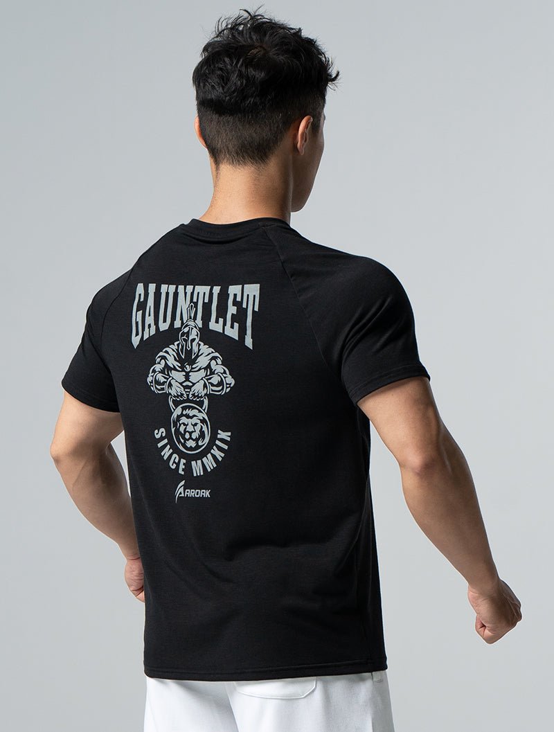 TENCEL™ - SGL 王者試煉拉克蘭袖上衣 (黑) - AROAK 機能健身服飾 | 專為健人打造