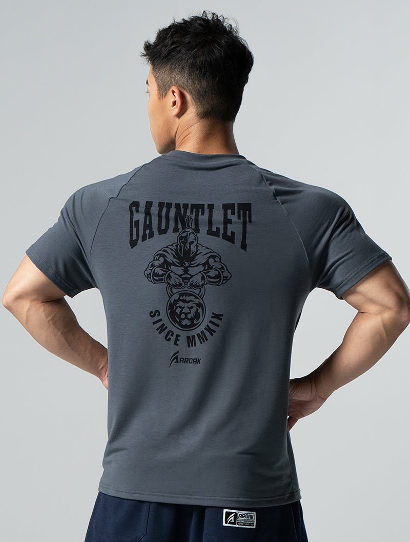 TENCEL™ - SGL 王者試煉拉克蘭袖上衣 (水泥灰) - AROAK 機能健身服飾 | 專為健人打造