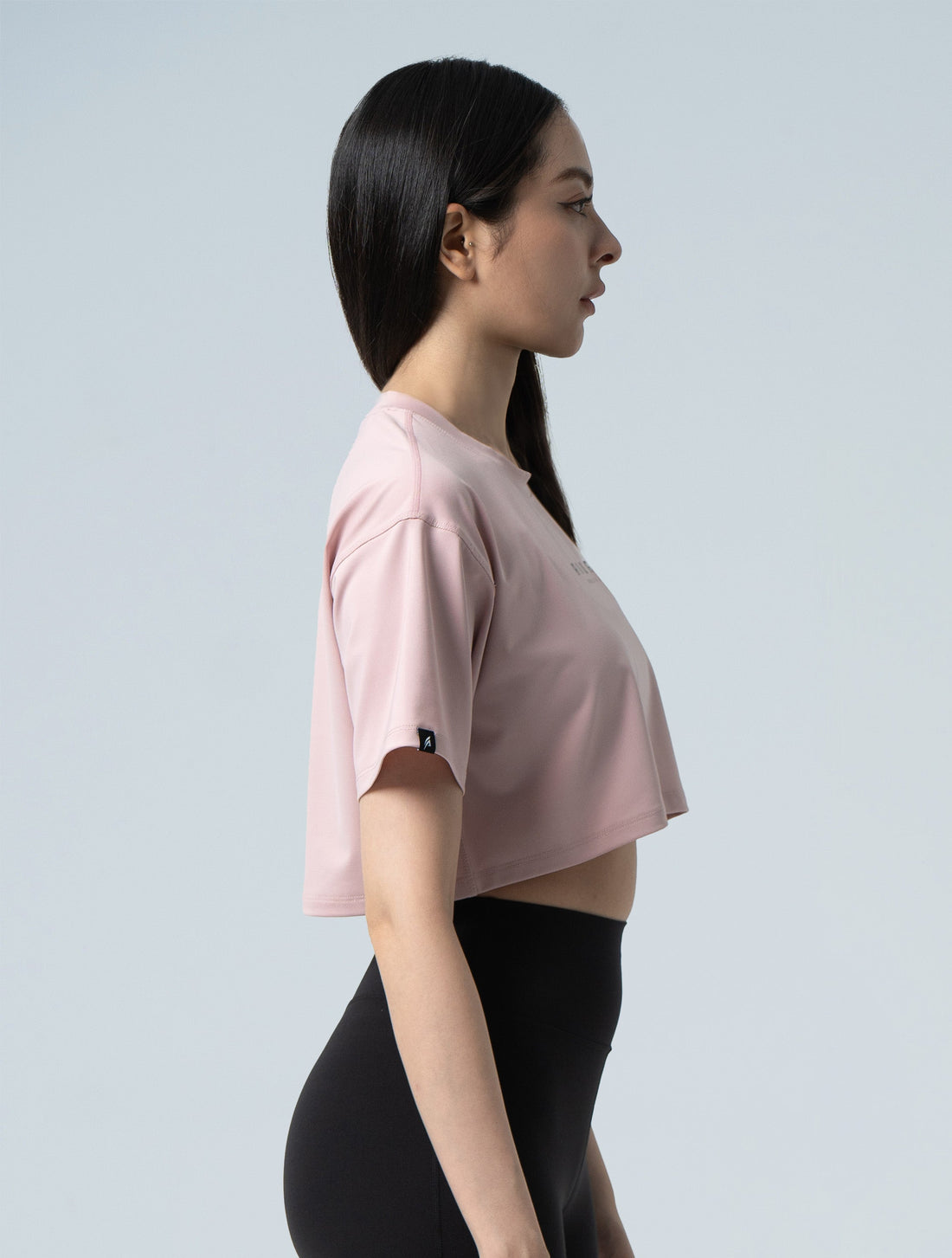 ArcTech™ Functional Training Loose Drop Shoulder Cropped Top @ (Sakura Red)
