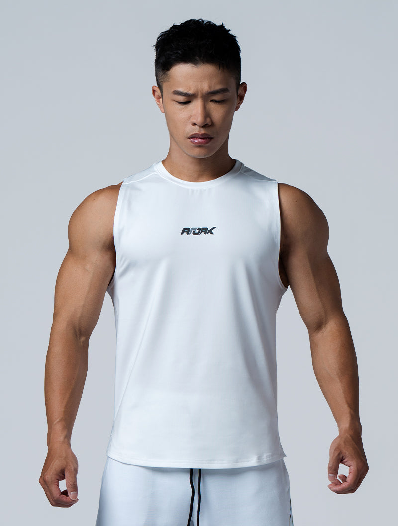 ArcTech™ Essential 剪接弧襬背心 (白)